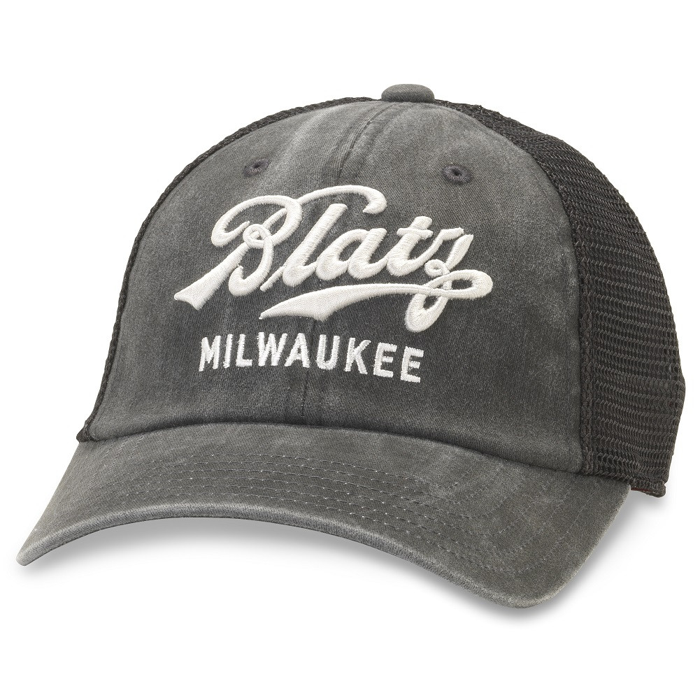 Blatz Beer Black Adjustable Mesh Snapback Hat